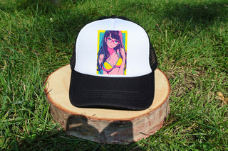 Mesh foam trucker hat vintage anime