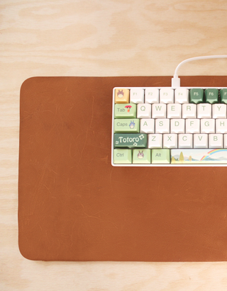 Japan mat keyboard crazy horse leather with differents customs